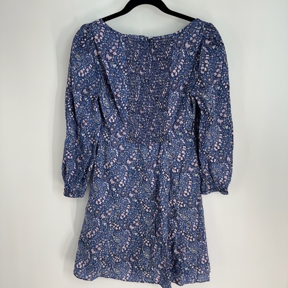 J. Crew Floral Back Zip Up Long Sleeve Mini Sleeve - Picture 2 of 4